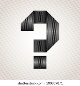 Letter metal ribbon - question mark