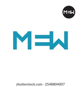 Letter MEW Logo Negative Space