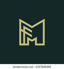 Letter MF or FM logo