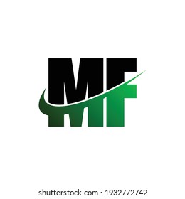 Letra MF simple vector de diseño de logotipo
