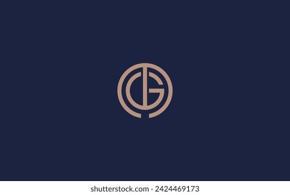 letter mg circle logo icon design vector design template inspiration