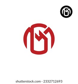 Letra MG Círculo GM Negrita diseño del logo