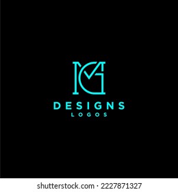 letter mg or gm luxury abstract initial logo design inspiration