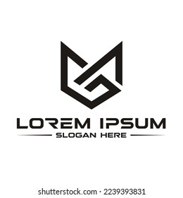Letter MG or GM monogram logo