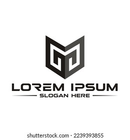 Letra MG o logotipo en monograma GM