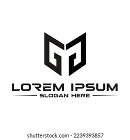 Letter MG or GM monogram logo