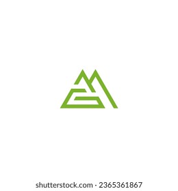 letter mg logo vector image