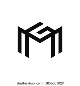 Plantilla de logotipo de monograma de Letter MG