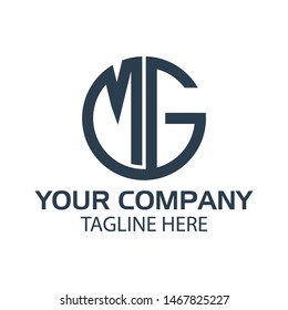Letter MG stock logo, MG initial., flat design. technology logo