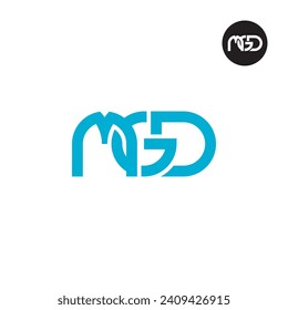 Diseño de logotipo de monograma MGD para carta