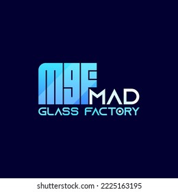 Letter mgf logo design.Glass logo design.Monogram logo design.
