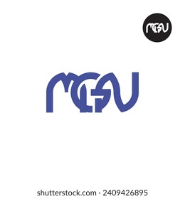 Diseño de logotipo de monograma MGN Carta