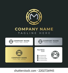 Letter MH Coin Logo, is suitable for any business. svg