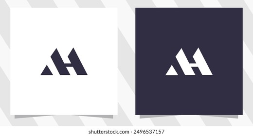 Vector de diseño de logotipo de letra MH HM