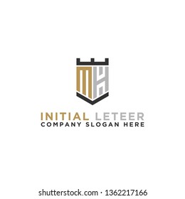 Letter MH Initial icon / logo design Monogram inspiration. - vector
