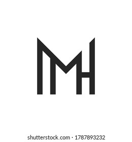 Letter Mh Logo Design Template Stock Vector (Royalty Free) 1787893232 ...