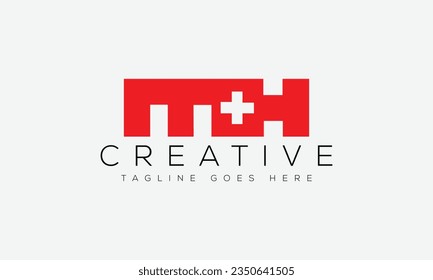 Letter MH logo design template vector illustration.