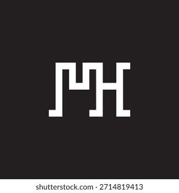 Letter MH logo vector template branding element.