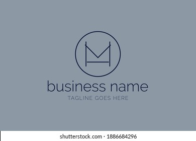 Letter MH Monogram-Konzept für Ihr Unternehmen, Ihr Unternehmen, Ihren Verband oder Ihren Produktnamen. Modernes, farbiges Logo, einsatzbereit, modernes erstes Logo