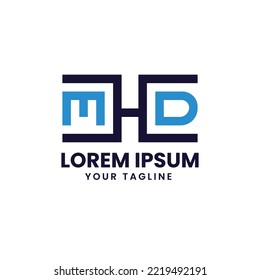 letter MHD creative logo design
