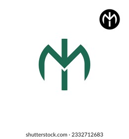 Letter MI IM Circle Bold logo design