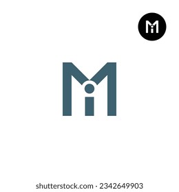 Letter MI IM Monogram Logo Design Simple