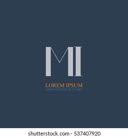 letter Mi logo design for company identity