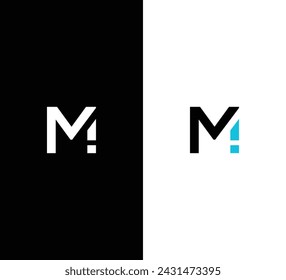 Letter Mi logo design monogram vector