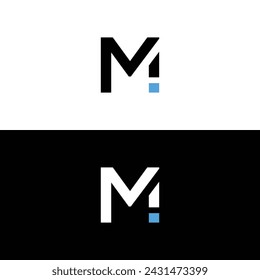 Letter Mi logo design monogram vector