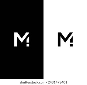 Letter Mi logo design monogram vector