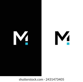 Letter Mi logo design monogram vector