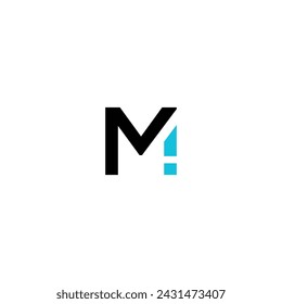 Letter Mi logo design monogram vector