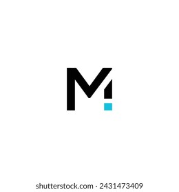 Letter Mi logo design monogram vector