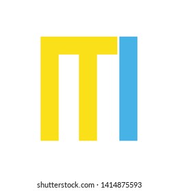 Letter MI logo design vector