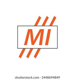 letter MI logo. MI. MI logo design vector illustration for creative company, business, industry
