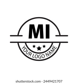 letter MI logo. MI. MI logo design vector illustration for creative company, business, industry
