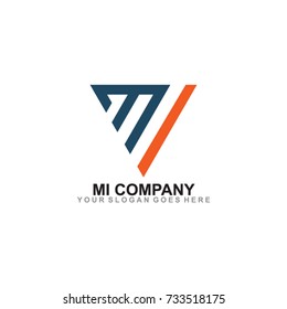 Letter MI Logo Design Vector