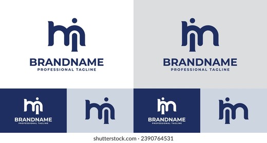 Letter MI Monogram Logo Set, suitable for business with MI or IM initials.