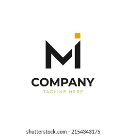 Letter MI vector logo design