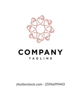 Letter Mim Arabic Flower or sun Logo Icon Vector