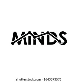 letter MINDS text design template