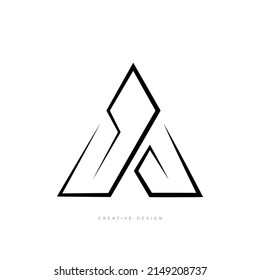 Letter A minimal elegant logo