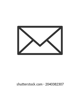 Icono de línea mínima de la carta. Diseño de símbolo de trazo web. Señal de carta aislada en un fondo blanco. Icono de línea Premium.