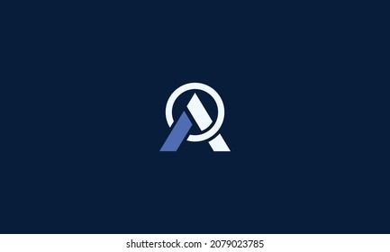 letter A minimal logo with circle vector for illustration use