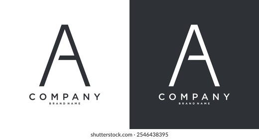 Letter A minimal logo icon design template elements. Premium Vector