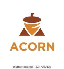 A Letter Minimalist Acorn Logo Design