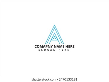 A Letter Minimalist Business Logo Design