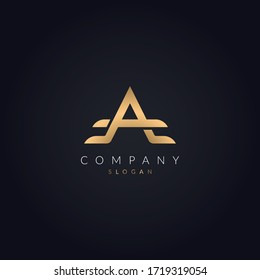 letra minimalista Un logotipo monogramo vector - estilo clásico simple Un diseño de elemento icono.