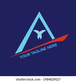 A letter minimalist logo template