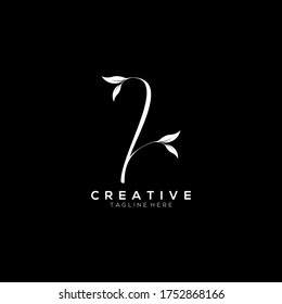 Letter I Minimalist Thin Flourishes Typography Logo
